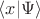 $\langle x|\Psi\rangle$