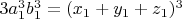 $3a_1^3b_1^3=(x_1+y_1+z_1)^3$
