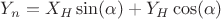 $Y_n=X_H\sin(\alpha)+Y_H\cos(\alpha)$