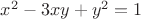 $x^2-3xy+y^2=1$