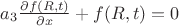 $a_3\frac{\partial f(R,t)}{\partial x}+f(R,t)=0$