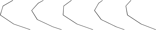 $$\begin{tikzpicture}\draw [black, thin](0.8947,0.3860) -- (1.9931,0.0036) -- (2.0000,0.0000) -- (0.9080,0.3802) -- (0.0071,1.0000) -- (0.1854,1.6198) -- (0.8383,2.0000) -- (0.8409,1.9964) -- (0.1873,1.6140) -- (0.0000,1.0000) -- (0.8947,0.3860);\draw [black, thin](2.4717,0.6924) -- (3.5191,0.1934) -- (4.1000,0.0000) -- (3.5298,0.1886) -- (2.4825,0.6895) -- (2.1027,1.3105) -- (2.5396,1.8114) -- (2.8840,2.0000) -- (2.5419,1.8066) -- (2.1000,1.3076) -- (2.4717,0.6924);\draw [black, thin](4.2000,1.0000) -- (5.1281,0.3849) -- (6.1930,0.0026) -- (6.2000,0.0000) -- (5.1421,0.3807) -- (4.2088,1.0000) -- (4.2461,1.6193) -- (4.7571,2.0000) -- (4.7587,1.9974) -- (4.2459,1.6151) -- (4.2000,1.0000);\draw [black, thin](6.3000,1.3080) -- (6.7470,0.6920) -- (7.7569,0.1927) -- (8.3000,0.0000) -- (7.7675,0.1893) -- (6.7586,0.6899) -- (6.3046,1.3101) -- (6.5824,1.8107) -- (6.8421,2.0000) -- (6.5831,1.8073) -- (6.3000,1.3080);\draw [black, thin](8.4000,1.6159) -- (8.5030,1.0000) -- (9.4180,0.3841) -- (10.3933,0.0019) -- (10.4000,0.0000) -- (9.4319,0.3810) -- (8.5131,1.0000) -- (8.4025,1.6190) -- (8.7401,2.0000) -- (8.7405,1.9981) -- (8.4000,1.6159);\end{tikzpicture}$$
