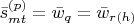 $\bar s^{(p)}_{mt} = \bar w_q = \bar w_{r(h)} $