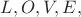 $L, O, V, E,$