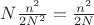 $N\frac{n^2}{2N^2}=\frac{n^2}{2N}$