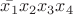 $\bar{x_1}x_2x_3x_4$ $\bar{x_1}x_2x_3x_4$