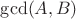 $\gcd(A,B)$