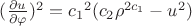 $(\frac{\partial u}{\partial \varphi})^2={c_1}^2(c_2\rho^{2c_1}-u^2)$