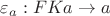 $\varepsilon_a:FKa \to a$