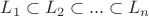 $L_1\subset L_2 \subset ...\subset L_n$