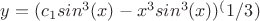 $y=(c_1 sin^3(x)-x^3 sin^3(x))^(1/3)$ $y=(c_1 sin^3(x)-x^3 sin^3(x))^(1/3)$