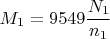 $ M_1 = 9549\dfrac{N_1}{n_1} $