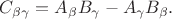 $C_{\beta\gamma}=A_\beta B_\gamma-A_\gamma B_\beta.$