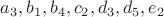 $a_3, b_1, b_4, c_2, d_3, d_5, e_2$