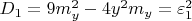 $D_1=9m_y^2-4y^2m_y=\varepsilon_1^2$