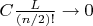 $C \frac{L}{(n/2)!} \to 0$