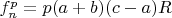 $f_n^p=p(a+b)(c-a)R$