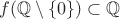 $f(\mathbb Q\setminus\{0\})\subset\mathbb Q$