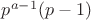 $p^{a-1}(p-1)$