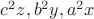 $c^2z,b^2y,a^2x$