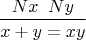 $$\frac{{Nx} \verb