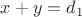$x+y=d_1$