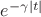 $\[{e^{ - \gamma \left| t \right|}}\]$
