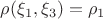$\rho(\xi_1,\xi_3)=\rho_1$