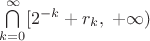 $
\bigcap\limits_{k = 0}^{\infty} [2^{-k} + r_k, \; +\infty)
$