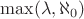 $\max(\lambda,\aleph_0)$
