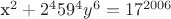 x^2 + 2^459^4y^6=17^{2006}