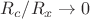 $R_c / R_x \to 0$ $R_c / R_x \to 0$