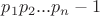 $p_1p_2...p_n-1$
