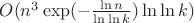 $O(n^3\exp(-\frac{\ln n}{\ln\ln k})\ln\ln k)$