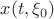 $x(t,\xi_0)$