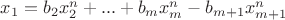 $x_1=b_2x_2^n+...+b_mx_m^n-b_{m+1}x_{m+1}^n$