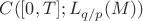 $C([0,T]; L_{q/p}(M))$
