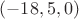 $(-18, 5, 0)$