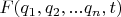 $F(q_1,q_2,...q_n,t)$