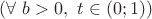 $(\forall\ b>0,\ t\in(0;1))$