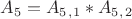 $A_5=A_5_,_1*A_5_,_2$