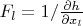 $F_l=1/\frac{\partial h}{\partial x_l}$