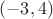 $(-3,4)$