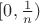 $[0, \frac{1}{n})$