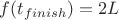 $f(t_{finish}) = 2L$