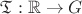 $\mathfrak{T}:\mathbb{R}\to G$