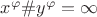 $x^\varphi \# y^\varphi=\infty $
