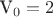 V_0=2