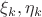 $\xi_k,\eta_k$