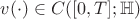 $v(\cdot) \in C([0,T];\mathbb{H})$
